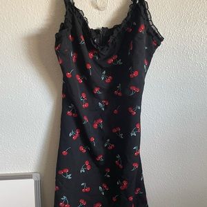 NWOT cherry mini dress size M
